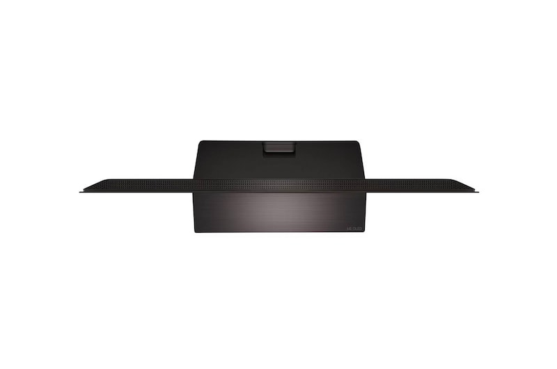 Draufsicht auf den LG OLED evo AI C4 4K Smart TV mit schlankem Design und sichtbarem Lautsprechergitter