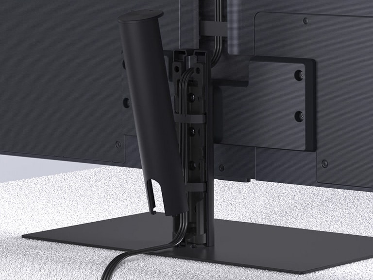 Installationsvideo zur Montage des Standfußes für den LG OLED evo AI G5 4K Smart TV Fernseher.
