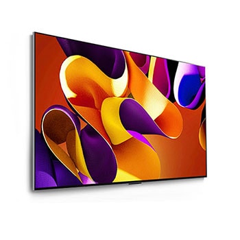 LG OLED evo AI G4 4K Smart Wand-TV aus rechtem Blickwinkel mit randlosem, ultraschlankem Profil