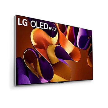 LG OLED evo AI G4 4K Smart Wand-TV aus rechtem Blickwinkel mit randlosem, ultraschlankem Profil