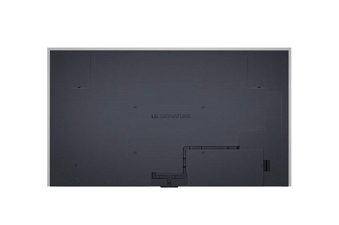 Rückansicht des LG Signature OLED M4 True Wireless TV Fernsehers mit Wandhalterungsschnittstelle.