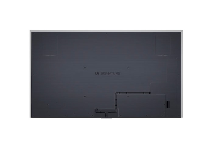 Rückansicht des LG Signature OLED M4 True Wireless TV Fernsehers mit Wandhalterungsschnittstelle.