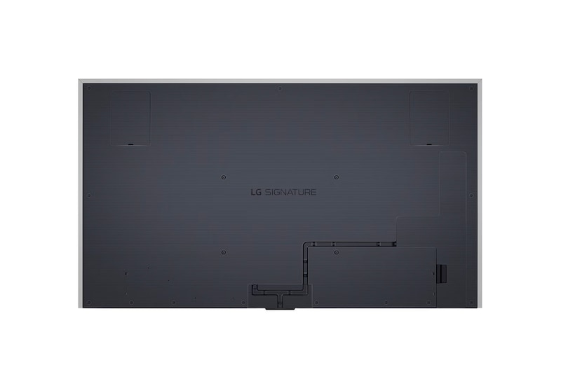 Rückansicht des LG Signature OLED M4 True Wireless TV Fernsehers mit Wandhalterungsschnittstelle.