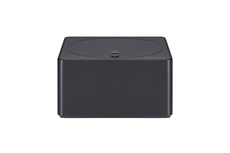 Vorderansicht der Zero Connect Box für den LG Signature OLED M4 True Wireless TV Fernseher.