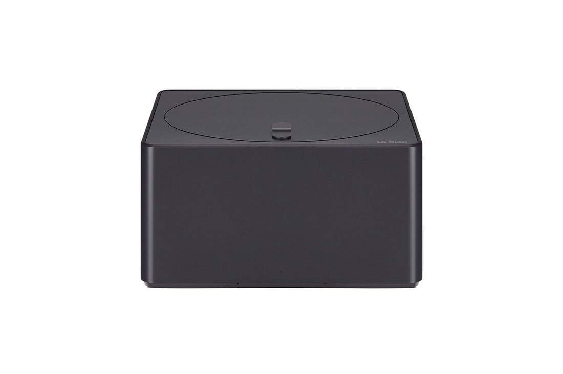 Vorderansicht der Zero Connect Box für den LG OLED evo AI M4 4K Smart TV Fernseher.
