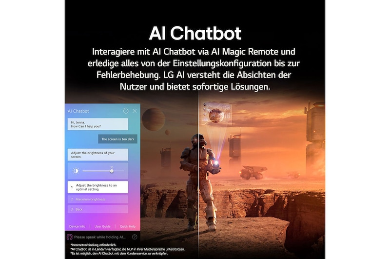 Innenansicht eines eleganten Hauses. Es werden viele verschiedene Kunstwerke angezeigt. An der Mittelwand befindet sich ein LG TV mit Kunstwerken auf dem Bildschirm. Der Fernseher sieht aus wie ein Gemälde aus einem Museum.