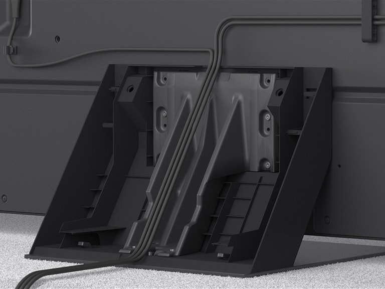 Installationsvideo zur Montage des Standfußes für den LG QNED MiniLED AI QNED81 4K Smart TV Fernseher.