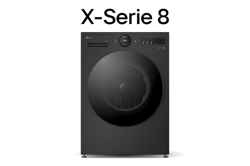 Vorderseite von Waschmaschine Matte Black (EEK A-40%*, 11 kg,  1.350 U./Min.) mit AI DD® & TurboWash®360° | F4WX801YB F4WX801YB