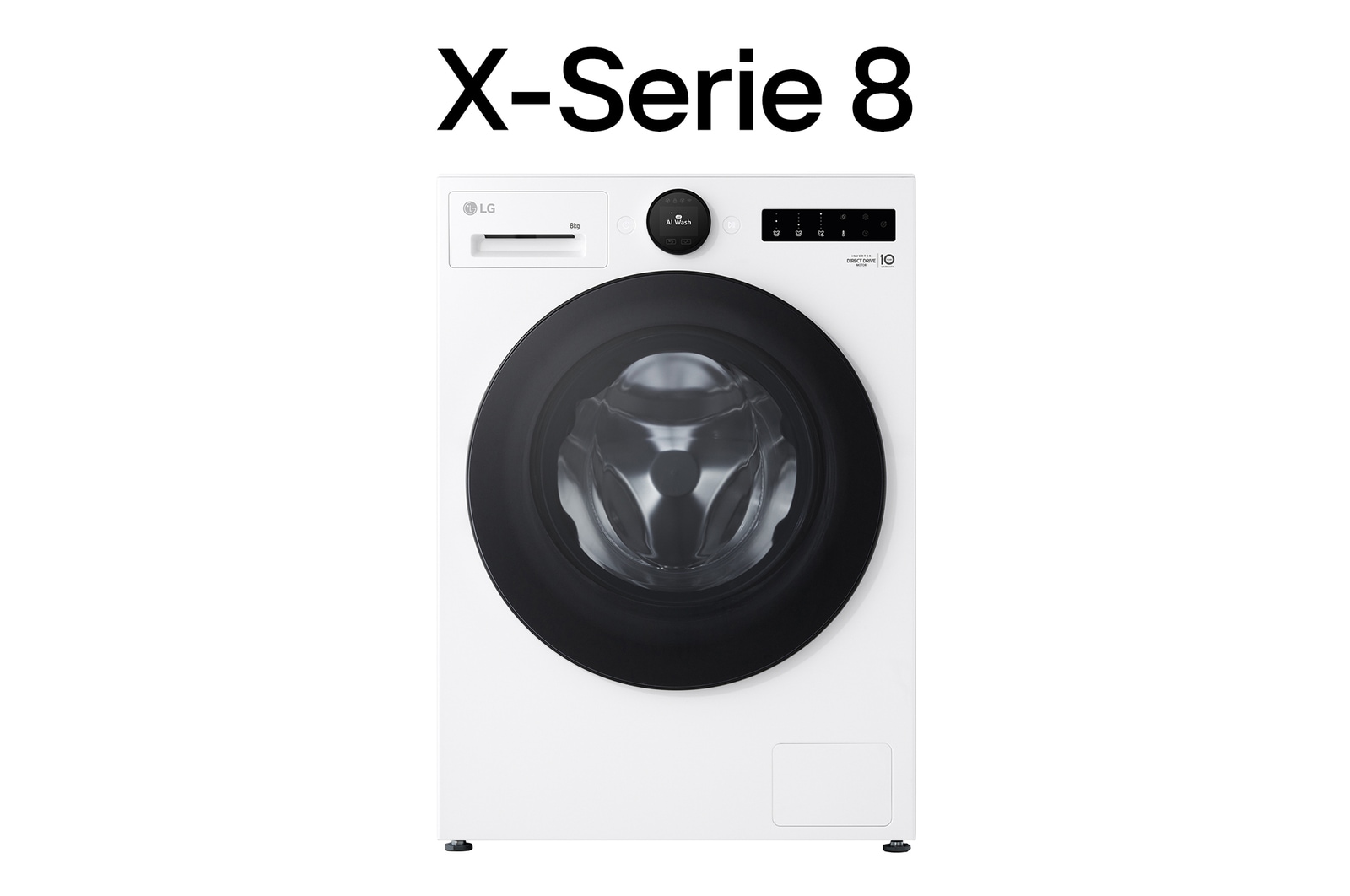 Vorderseite von Waschmaschine Weiß (EEK A-20%*, 8 kg,  1.350 U./Min.) mit AI DD® & TurboWash®360° | F4WX808YC F4WX808YC