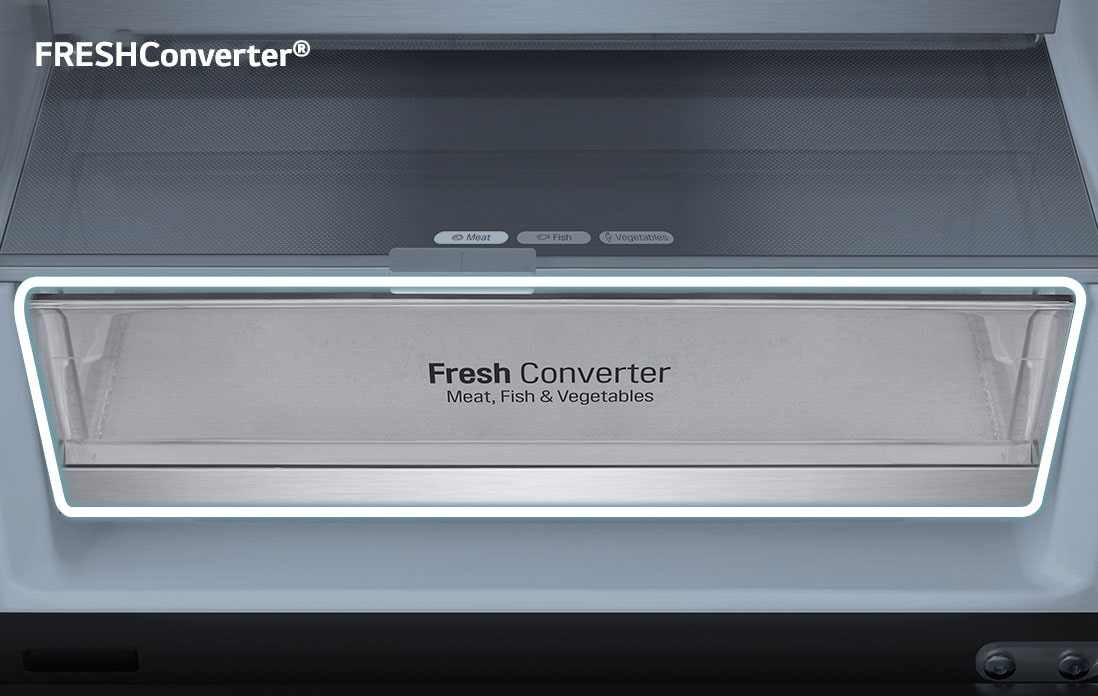 Bereich FRESHConverter® im Inneren des Kühlschranks.