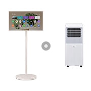 Vorderseite von LG StanbyME 2 - Superportabler 27-Zoll-Touchscreen + Mobile Klimaanlage (9000 BTU) 27LX6TDGA.TF09001