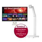 LG 31,5 Zoll 4K UHD Smart Monitor mit webOS + LG Monitor Swing Stand, 32U721SA.STA32F