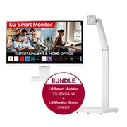 LG 31,5 Zoll 4K-UHD-IPS Smart Monitor mit webOS + LG Monitor Swing Stand, 32U850SA.STA32F