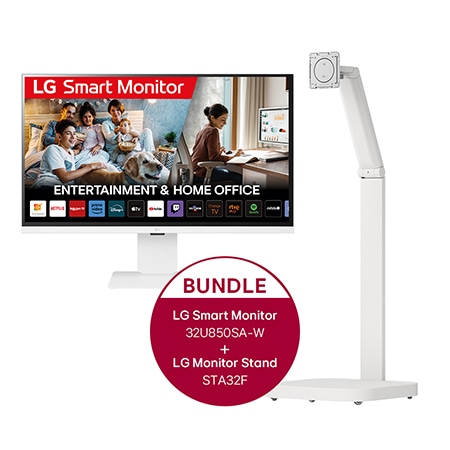 LG 31,5 " 4KUHDIPS Smart Monitor mit webOS + Monitor Swing Stand 32U850SA.STA32F