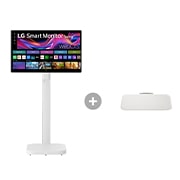 Vorderseite von LG Smart Monitor Swing + Stand Plate 32U889SA-W.STA3001