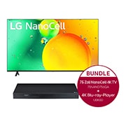 LG 75 Zoll LG NanoCell 4K TV Nano75 &amp; 4K Blu-ray-Player mit Dolby Atmos®, 75NANO756QA.UBK80
