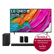 LG 75 Zoll LG QNED AI QNED8E 4K Smart TV & LG Home Theater Soundbar DS60TR, 75QNED8EA6B.DS60TR