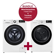 Vorderseite von Waschmaschine (9 kg, 1.360 U./Min.) und Trockner (9 kg) im Set | F4WR7092.V9R09TC F4WR7092.V9R09TC