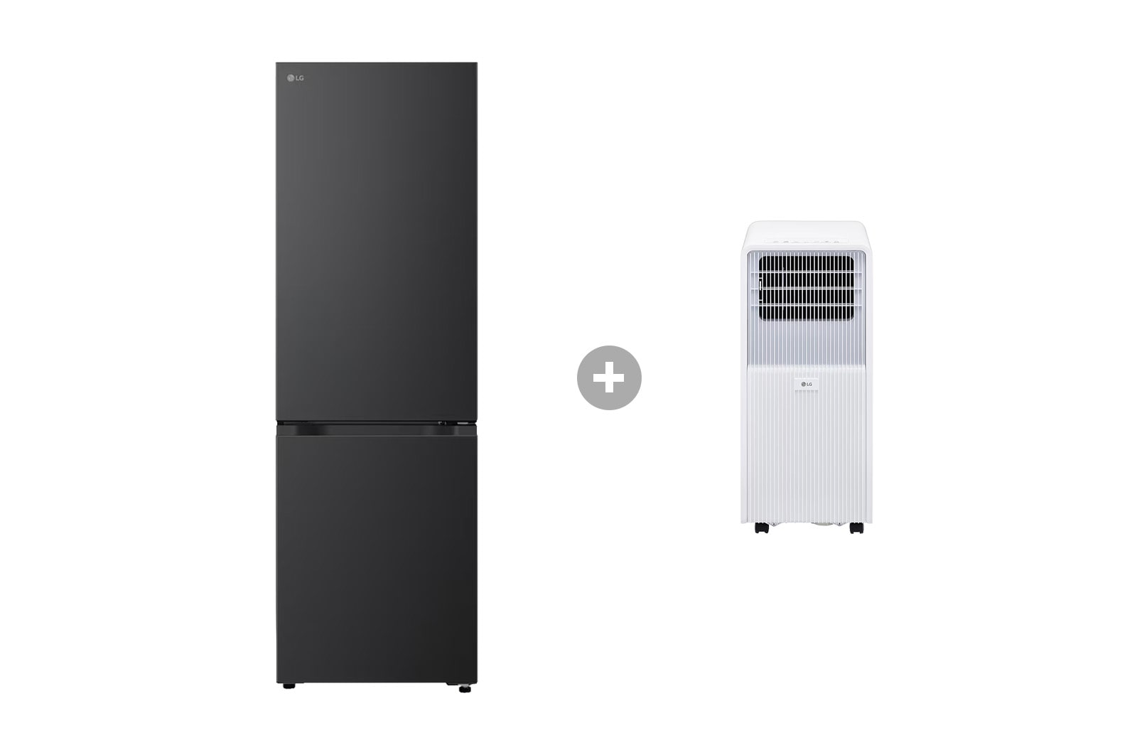 Vorderseite von Vollintegrierbare Kühl-Gefrierkombination (EEK A, 333L, 186cm hoch, 59,7cm breit) GBBS716AEV & Mobile Klimaanlage GBBS716AEV.TF09001