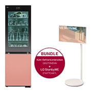 Vorderseite von InstaView MoodUP®️ Kühl-Gefrierkombination (D, 352L, 187cm hoch) und LG StanbyME im Set  | GBG719MDNN.27ART10 GBG719MDNN.27ART10