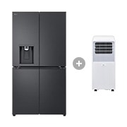 Vorderseite von Multi-Door Kühlschrank (EEK E ,641L, 179,2 cm hoch) GML960EVBE & Mobile Klimaanlage GML960EVBE.TF09001