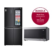 Vorderseite von Multi-Door Kühlschrank mit InstaView Door-in-Door® (E, 530L,178,7cm hoch) und Solo-Mikrowelle (25L, 1000 Watt) im Set | GMQ844MC5E.2595CIS GMQ844MC5E.2595CIS