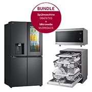 Vorderseite von Multi-Door Kühlschrank mit InstaView® (E, 638L, 179,2 cm hoch) mit Eis-, Crushed Ice- und Wasserspender & Festwasseranschluss | GMG960EVJE + DB476TXS + MJ3965ACS GMG960EVJE.DB47MJ3014