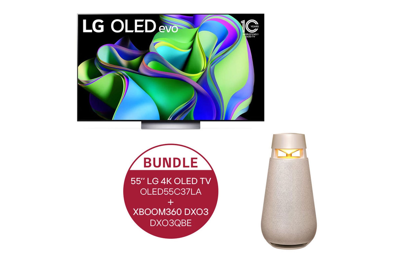 LG 55" LG 4K OLED evo TV + XBOOM360 DXO3, OLED55C37LA.DXO3QBE