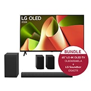 Vorderseite von 65 Zoll LG OLED B4 4K Smart TV &#43; 4.1 Soundbar DS40TR mit 400 Watt OLED65B4ELA.DS40TR
