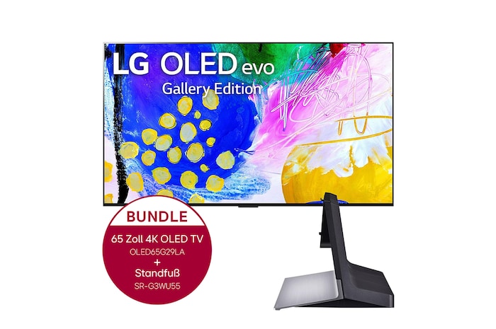 LG 65 Zoll LG 4K OLED evo TV G2 &amp; Standfuß OLED G2/G3-Serie, OLED65G29LA.G3WU65