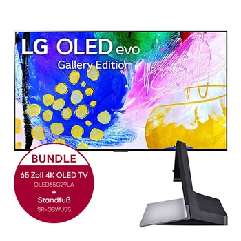 LG 65 Zoll LG 4K OLED evo TV G2 &amp; Standfuß OLED G2/G3-Serie, OLED65G29LA.G3WU65