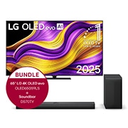 LG 65 Zoll LG OLED evo AI G5 4K Smart TV + 3.1.1 Kanal LG TV Soundbar DS70TY mit Dolby Atmos , OLED65G59LS.DS70TY