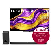 LG 65 Zoll LG OLED evo AI G5 4K Smart TV + 5.1.3 Kanal LG TV Soundbar DS90TY mit Dolby Atmo, OLED65G59LS.DS90TY