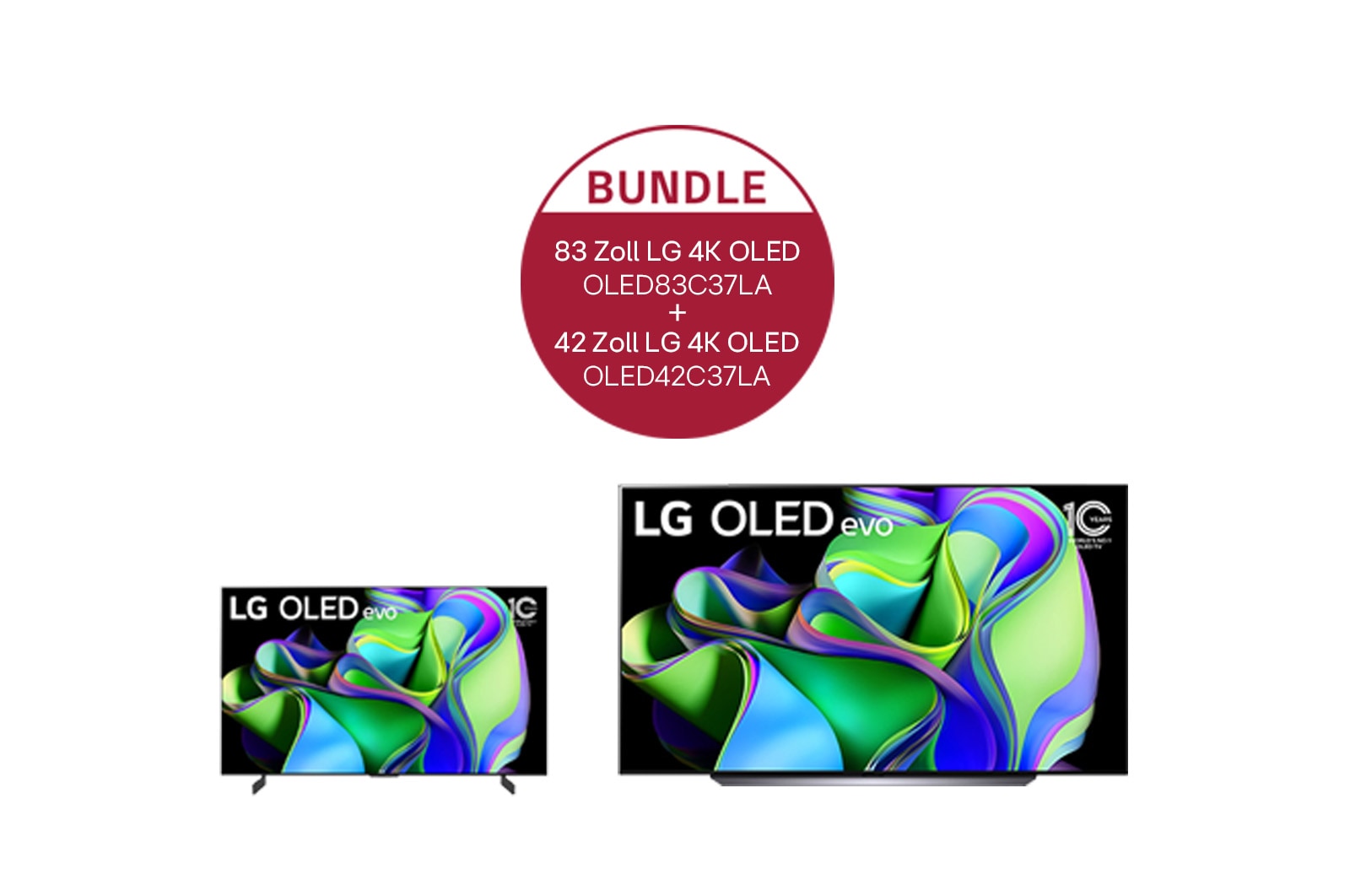 LG 83 Zoll LG 4K OLED evo TV C3 + 42 Zoll LG 4K OLED evo TV C3, OLED83C37LA.42C37LA