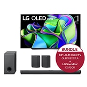 LG 83 Zoll LG 4K OLED evo TV C3 +9.1.5 Dolby Atmos® Soundbar mit 810 Watt, OLED83C37LA.DS95QR