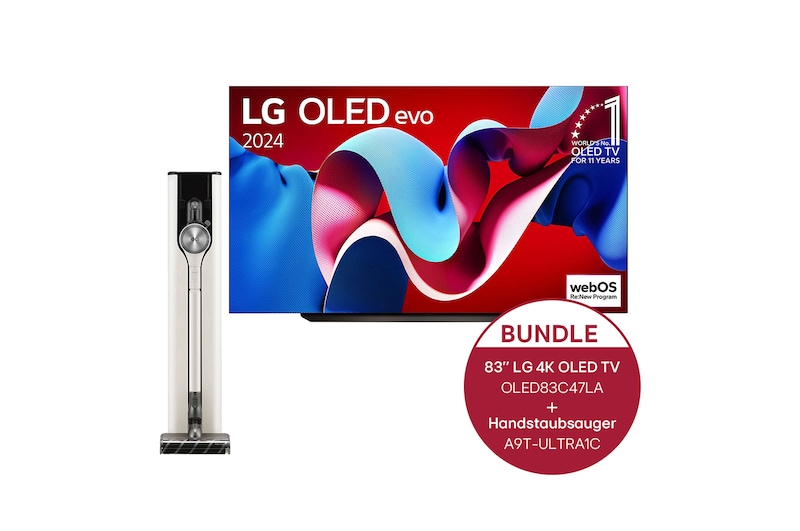 LG 83 Zoll LG OLED evo C4 4K Smart TV + A9T-ULTRA1C, OLED83C47LA.ULTRA1C