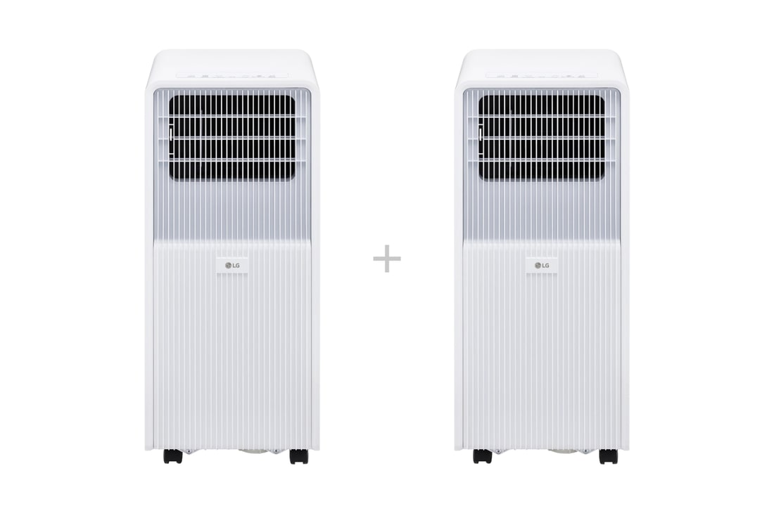 LG 2x LG Mobile Klimaanlage (9000 BTU), Fensterabdichtungs‑Set inkl. Zubehör, TF09TAS.TF09002