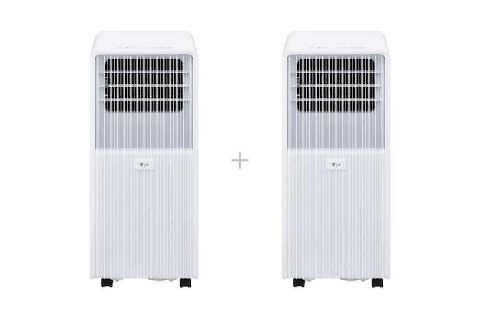LG 2x LG Mobile Klimaanlage (9000 BTU), Fensterabdichtungs‑Set inkl. Zubehör, TF09TAS.TF09002
