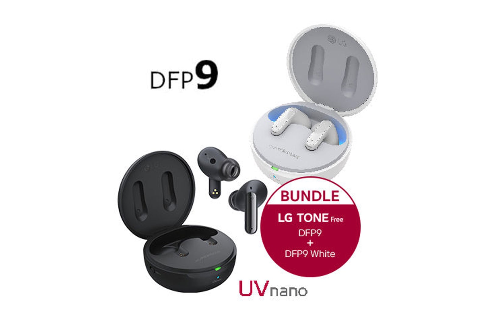 Vorderseite von LG TONE Free DFP9W &#43; LG TONE Free DFP9 TONE-DFP9W.DFP9