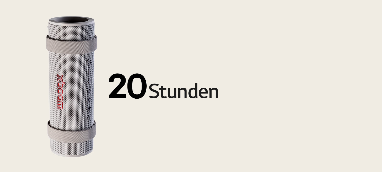 xboom Grab ist in einer sechseckigen Form platziert