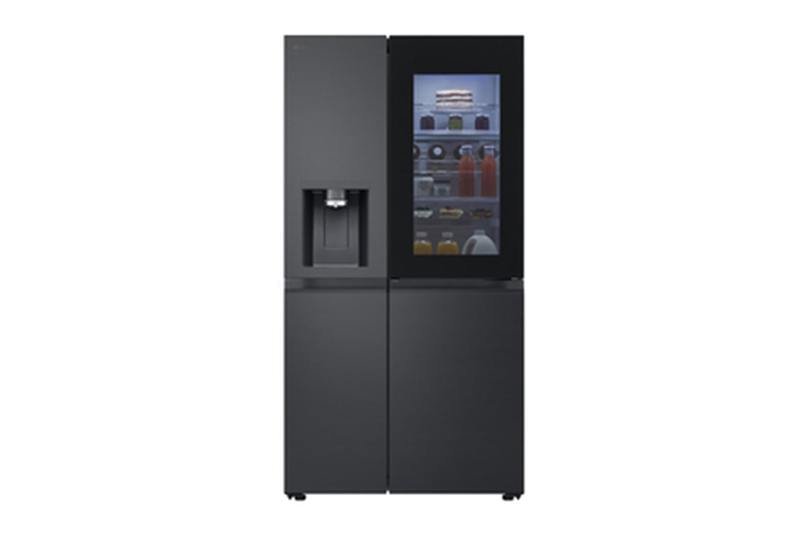 LG Side-by-Side Kühlschrank mit Craft Ice (EEK D, 628L, 179cm hoch) InstaView Door-in-Door®️, Eis-, Crushed Ice-, Wasserspender, Festwasseranschluss | GSXB90EVDD , GSXB90EVDD