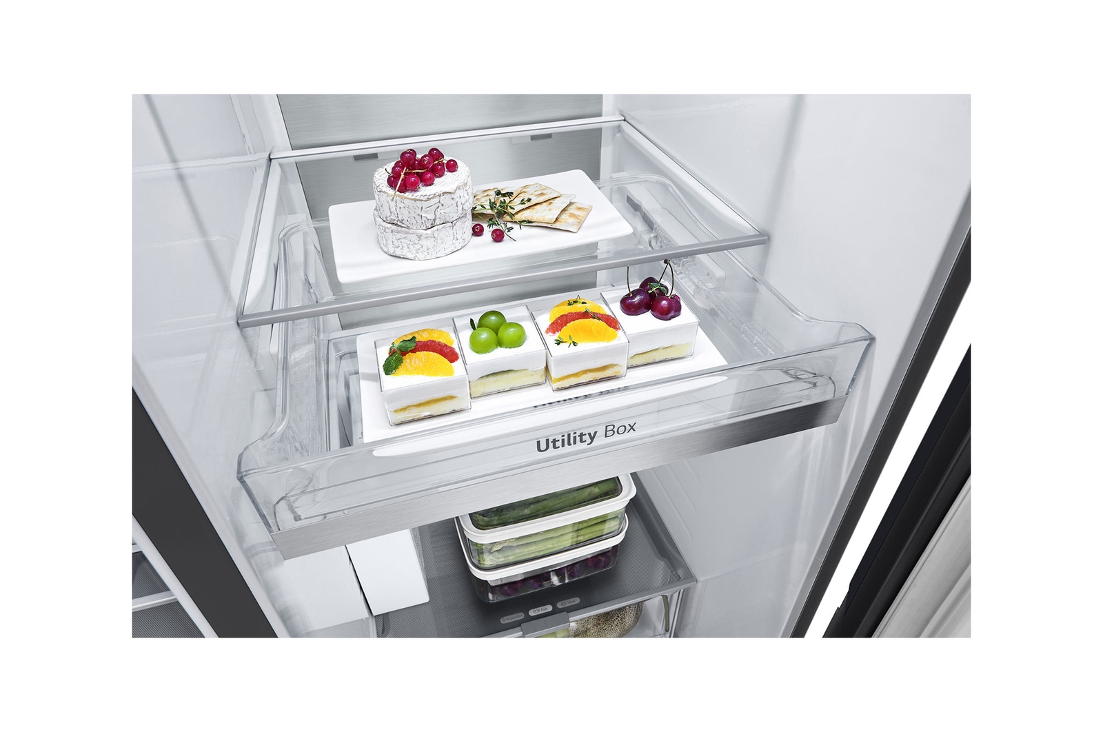 LG Side-by-Side Kühlschrank mit Craft Ice (EEK D, 628L, 179cm hoch) InstaView Door-in-Door®️, Eis-, Crushed Ice-, Wasserspender, Festwasseranschluss | GSXB90EVDD , GSXB90EVDD