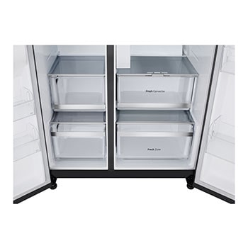 LG Side-by-Side Kühlschrank mit Craft Ice (EEK D, 628L, 179cm hoch) InstaView Door-in-Door®️, Eis-, Crushed Ice-, Wasserspender, Festwasseranschluss | GSXB90EVDD , GSXB90EVDD