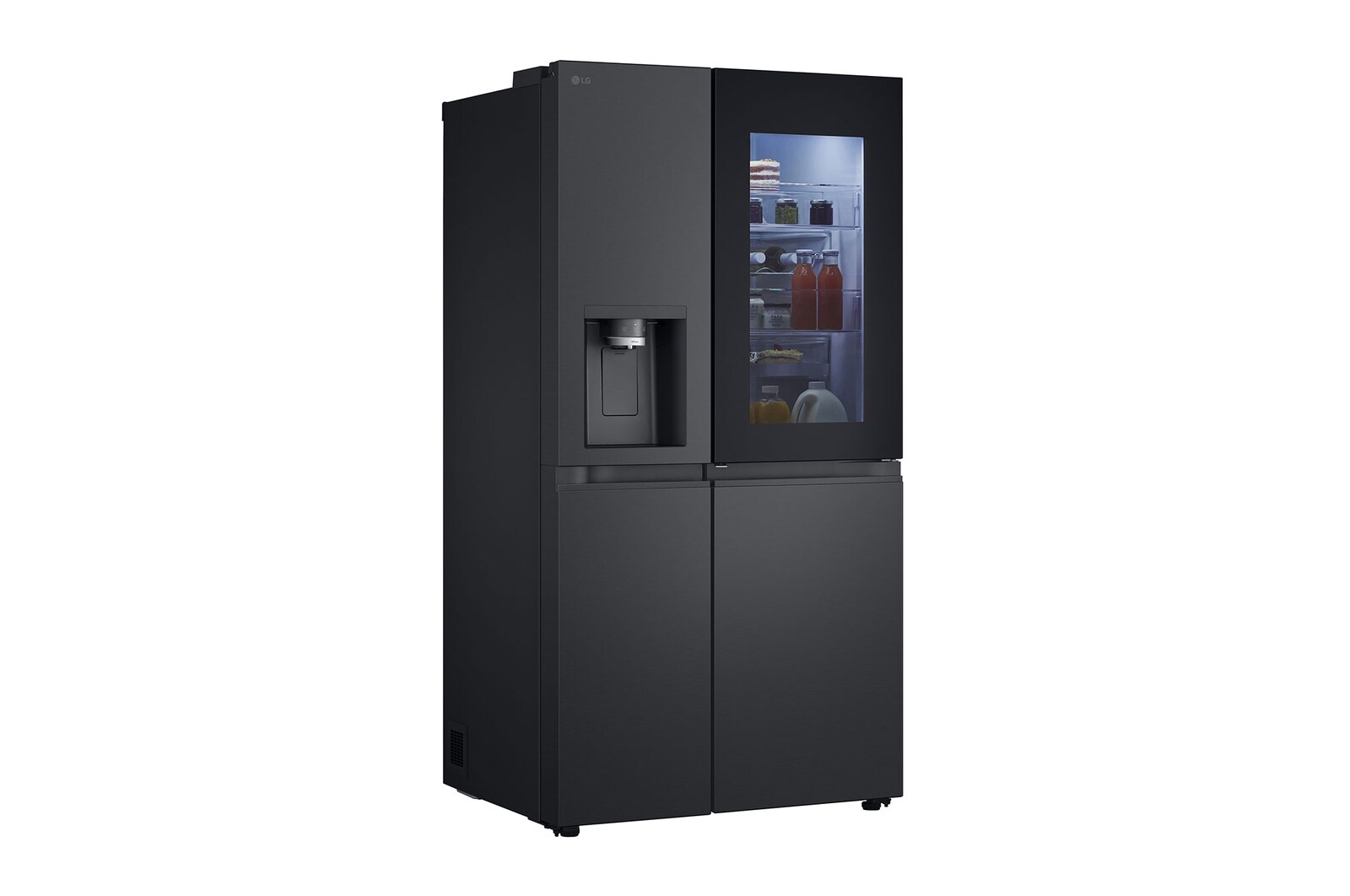 LG Side-by-Side Kühlschrank mit Craft Ice (EEK D, 628L, 179cm hoch) InstaView Door-in-Door®️, Eis-, Crushed Ice-, Wasserspender, Festwasseranschluss | GSXB90EVDD , GSXB90EVDD