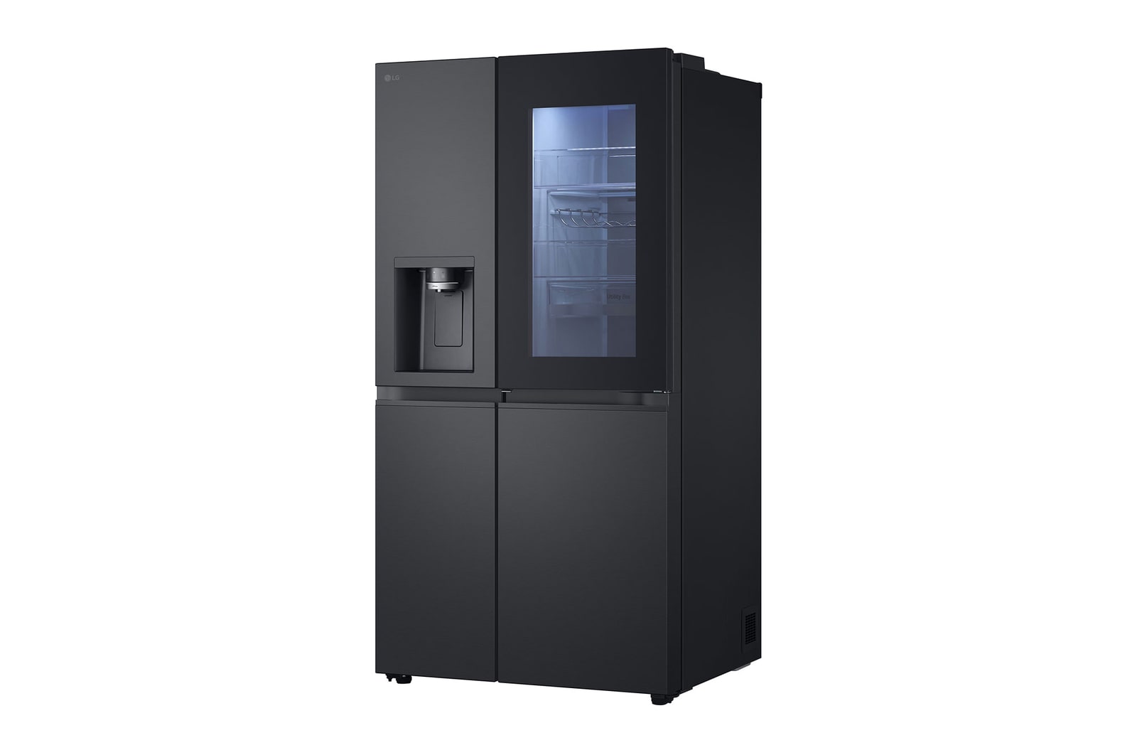 LG Side-by-Side Kühlschrank mit Craft Ice (EEK D, 628L, 179cm hoch) InstaView Door-in-Door®️, Eis-, Crushed Ice-, Wasserspender, Festwasseranschluss | GSXB90EVDD , GSXB90EVDD