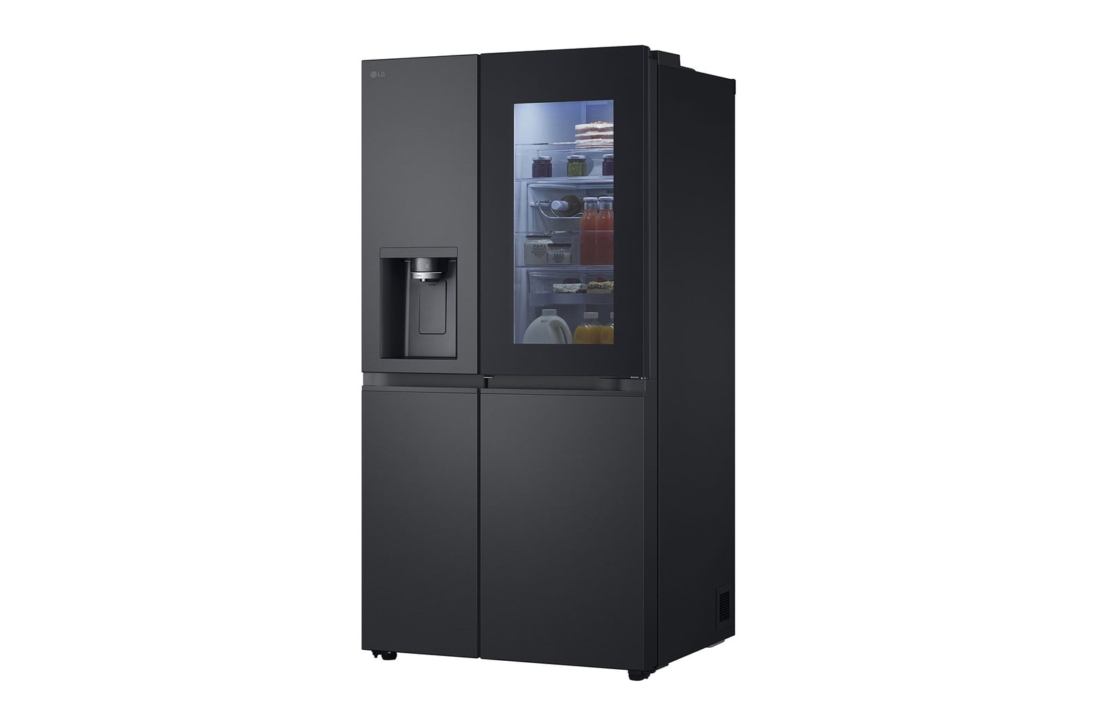 LG Side-by-Side Kühlschrank mit Craft Ice (EEK D, 628L, 179cm hoch) InstaView Door-in-Door®️, Eis-, Crushed Ice-, Wasserspender, Festwasseranschluss | GSXB90EVDD , GSXB90EVDD