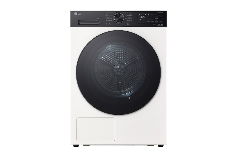 Vorderseite von Trockner Weiß (EEK B, 10 kg) mit AI Dry, Dual Inverter Wärmepumpentechnologie & selbstreinigendem Kondensator I RT10X7P RT10X7P