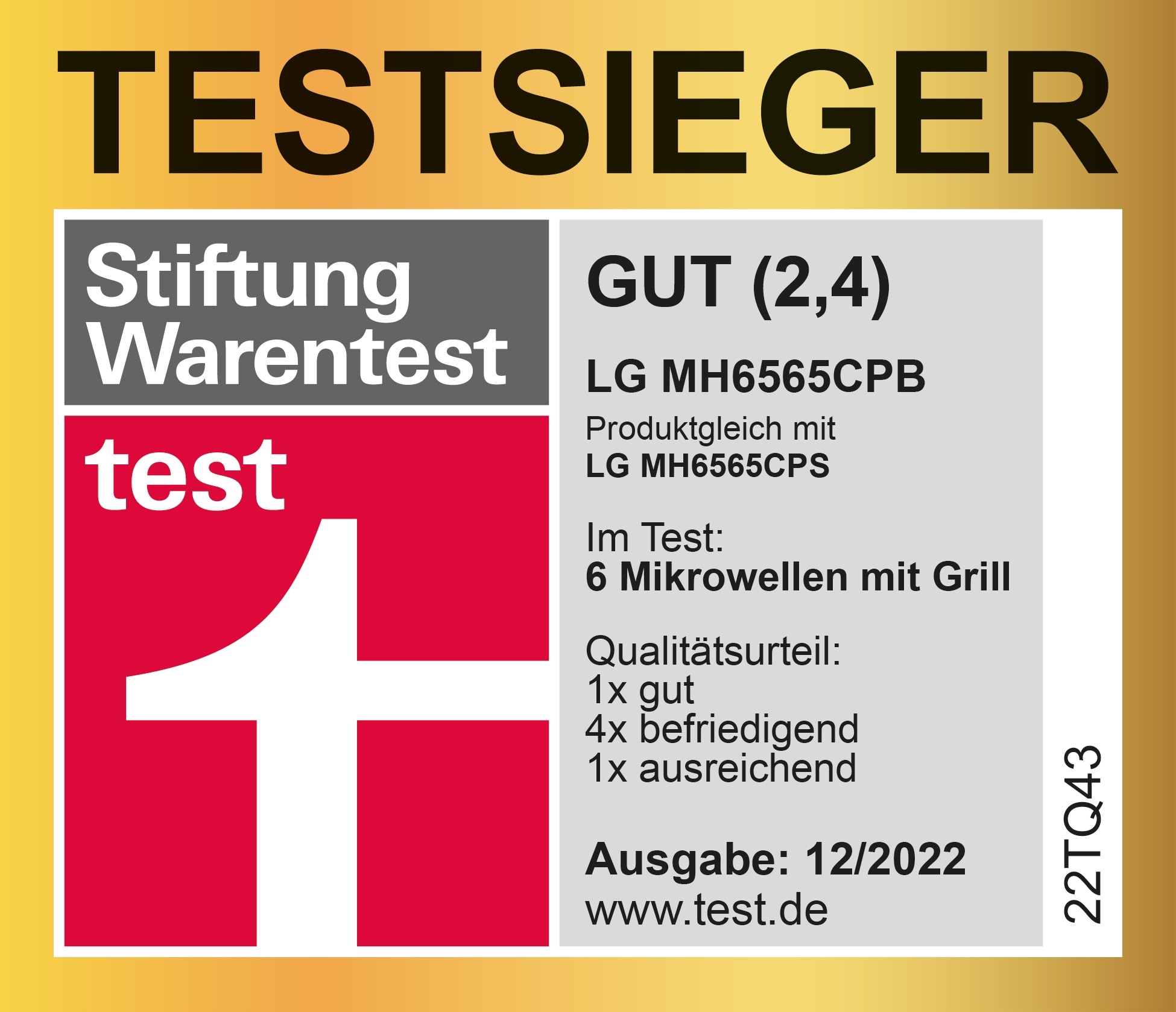 Stiftung Warentest Urteil "GUT (2,4)"1