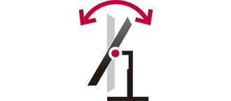 Der Monitor bietet einen in der Neigung verstellbaren Standfuß.