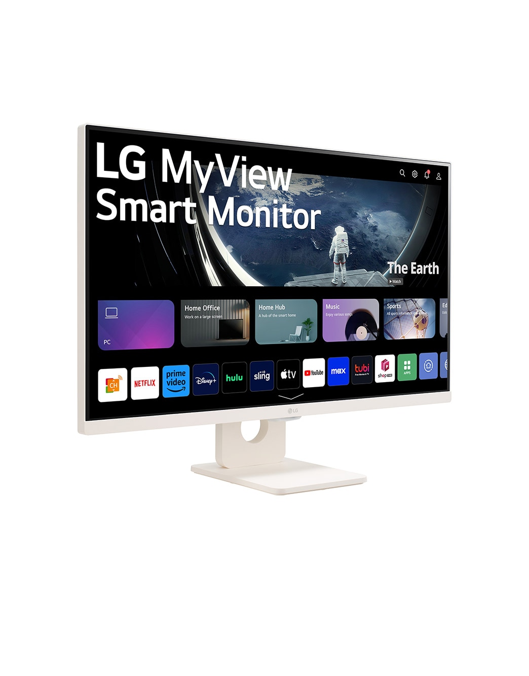 LG MyView Smart Monitor/ 27インチ 27SR50F-W LG MyView 27-Zoll-IPS-Smart-Monitor mit Full HD und webOS